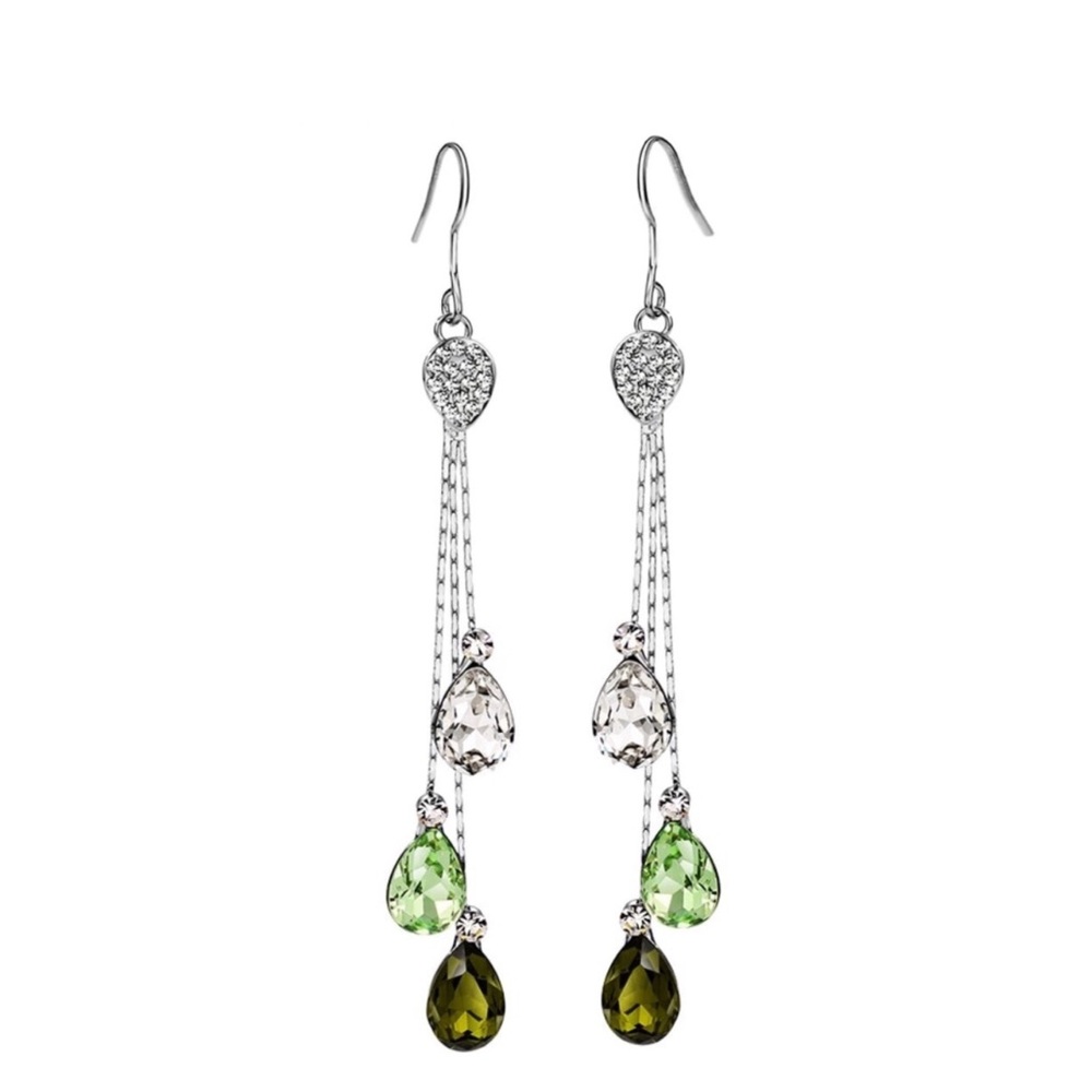 Swarovski Crystals The Munira Long Earrings - Picture 3 of 6